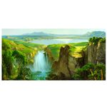 【御畫房】天瀑 國家一級畫師手繪油畫60&times;120cm(VF-136), , large