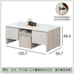 【唯熙傢俱】歐森淺灰雙色4尺大茶几, , large