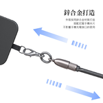 AIDOGA艾迪伽LQ DC407子彈系列Type-C to Type-C手機掛繩充電線傳輸線PD 60W 1.2M 軍綠, , large