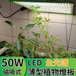 【君沛植物燈】LED植物燈 LED50W薄型植物燈板 50W 磁吸式植物燈 仿日照陽光 植物燈全光譜 高演色性生物舒適光, , large