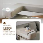 沙發床 貓抓布 單人床L型沙發床 小戶型沙發 套房沙發 SF101, 灰色, large
