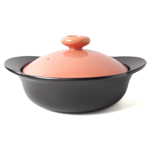[豐名日本餐具] 七號鍋 淺橘蓋黑鍋 / C07PT0-35