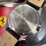 [星晴錶業]FERRARI手錶,46mm,FE00081紅色錶面銀錶殼深黑色真皮皮革錶帶款, , large