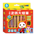 [風車圖書] FOOD超人木製塗鴉大蠟筆, , large