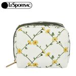 |快速出貨|Lesportsac Square Cosmetic 方形收納化妝包 送禮-淡雅雛菊, , large