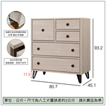 【唯熙傢俱】賽爾坎白橡色五斗櫃 抽屜櫃, , large