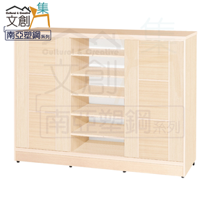 【文創集】摩斯 環保4.6尺南亞塑鋼推門鞋櫃(客約商品)