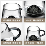 【GlassKing】GK-321 觀山玻璃杯 立體山形 玻璃杯 試飲杯 咖啡杯 水杯 茶杯 酒杯 有把手, , large