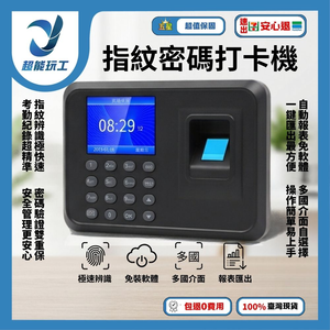 A6指紋密碼打卡機【中文中字】