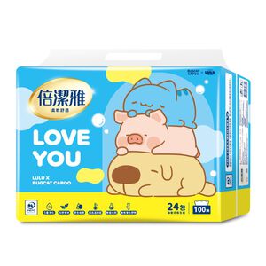 [箱購]倍潔雅抽取式衛生紙100抽24包x4袋(箱購依實際收貨為主，無法保證原封箱出貨)