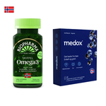 挪威北極熊三倍濃縮魚油一瓶+Medox 莓達斯花青素膠囊一盒  (滿三千85折), , large