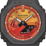 CASIO 卡西歐 G-SHOCK 熾熱火焰系列 八角雙顯手錶 GA-2100FL-8A, , large