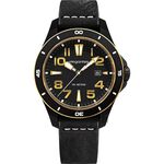 elegantsis JT65 騎士系列復古潮流腕錶-黑x金框/48mm ELJT65-2G01LC, , large