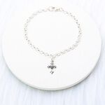 【Angel & Me】Iris Gothic Cross s925 sterling silver bracelet Valentine's Day gift, , large