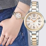 SEIKO 精工 LUKIA 花卉系列鈦金屬太陽能電波鑽石女錶 SSQW086J/1B32-0BK0K, , large