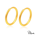 【Prisme Gold】黃金耳環 簡約耳圈耳環 (金重：約0.1錢&plusmn;0.03), , large