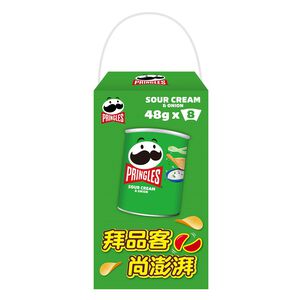 【限量】品客洋芋片洋蔥48gx8(無提袋)
