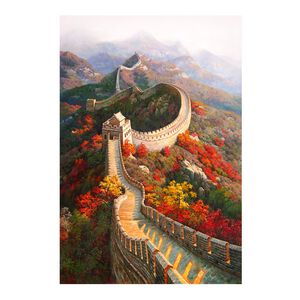 【御畫房】萬里長城 國家一級畫師手繪油畫60&times;90cm(VF-105)