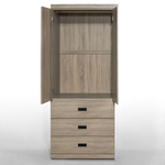 【Hampton 漢汀堡】卡恩詩灰梧桐3X7尺衣櫥, , large