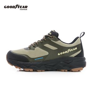 GOODYEAR男動態防水越野跑鞋-軍綠25.5