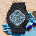 CASIO 卡西歐 G-SHOCK 冰藍色雙顯運動手錶 GA-110CD-1A2, , large