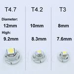 【PA LED】T3 / T4.2 / T4.7  SMD LED 燈泡 儀表燈 空調燈 面板燈 中控台燈, , large