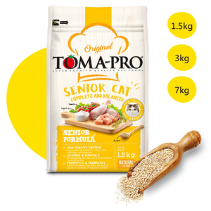 優格 Toma-Pro 高齡貓 高齡低脂配方 貓飼料 雞肉+米 添加藜麥 貓糧 7kg