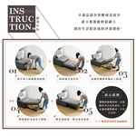 【Hampton 漢汀堡】盧卡斯單人沙發床-貓抓皮-石墨灰, , large