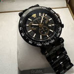 [星晴錶業]VERSACE手錶,46mm,VS11833黑色錶面黑錶殼深黑色精鋼錶帶款, , large