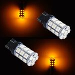 【PA LED】單芯 T20 7440 30晶 90晶體 SMD LED 煞車燈 方向燈 後霧燈 倒車燈 短版 六色可選, , large