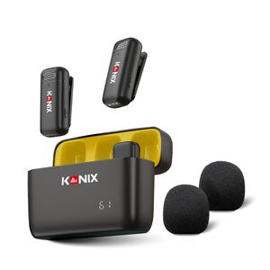 【KONIX】G2 無線麥克風-防風罩組 領夾式直播麥克風 加厚海綿 可降低風切聲