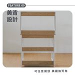 折疊收納書桌 摺疊桌 書桌 電腦桌 辦公桌 工作桌 化妝桌 DE315, 原木色+白色, large