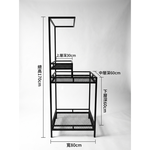 【 SHAONIANNA.TW 】工業風鐵製層架｜一體成型免組裝・多層展示收納架, , large