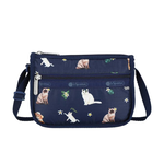 Lesportsac Classic Mini Hobo 時尚迷你小型斜背包 側背包 小廢包 手機包 送禮 禮物 女包(熱帶度假貓咪), , large