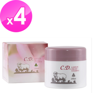 澳洲 Natures Care C.D. 綿羊霜含維他命E-2026年10月到期(4入組 250g/罐)