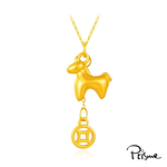 【Prisme Gold】黃金項鍊 馬年 馬上來財 純金999墜飾項鍊(金重：約0.16錢&plusmn;0.03), , large
