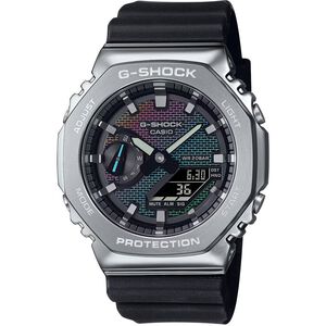 CASIO 卡西歐 G-SHOCK 彩色磚牆系列 八角雙顯手錶 學生錶 GM-2100RW-1A