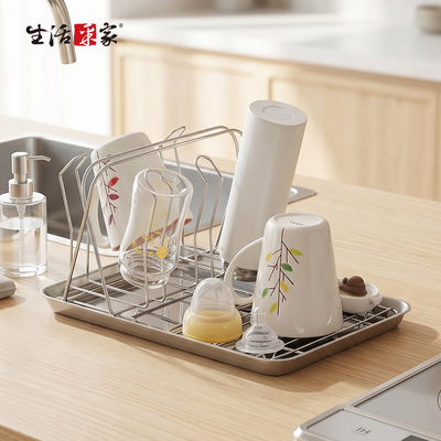 SHCJ 六杯架平網盤 含瀝水盤 台灣製SUS304 馬克杯架 保溫杯架 奶瓶架 瀝水風乾