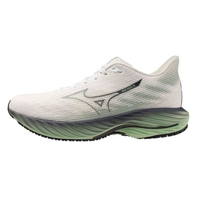 Mizuno Wave Rider 28 Sw 男 慢跑鞋 超寬楦 彈力 支撐 緩震 米 綠 [J1GC240460]