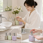【A&R】北歐輕奢棉花糖陶瓷洗護按壓瓶 300ML 三色任選, , large