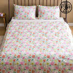 【SOLO Vintage】LCW Home Spring Flower Double Bed Duvet Cover Pillow Set 100% Cotton Made in Turkey, , large