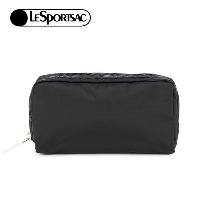 |快速出貨|Lesportsac RECTANGULAR COSMETIC 經典長形化妝包-經典黑