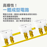 鉅玉經典｜七開六插防塵延長線 3孔延長線 台灣製造 新安規 過載斷電 15尺 JY-376KS-15, , large
