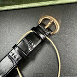 [星晴錶業]GEYA手錶,26mm34mm,G06260LHW貝母錶面玫瑰金錶殼深黑色真皮皮革錶帶款, , large