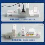 《台灣製造》 5開4座 新極簡白 延長線 USB+TYPE-C多功能孔位 寵物友善 嬰孩友善 180CM 270CM, , large