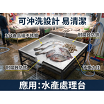 【 SHAONIANNA.TW 】304不鏽鋼水盤 接水盤 集水盤 托盤｜特大90*90 高8cm｜台灣製大型不鏽鋼水盤工作台可沖洗設計的肉攤魚攤作業檯, , large