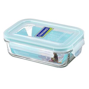 Glasslock長型強化玻璃保鮮盒400ml