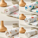 [凱美棉業] 4入 隨機出色 凱美棉業 高密度六層紗布 純棉毛巾, 隨機出色, large