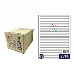 【鶴屋】A4電腦標籤 11x200mm 直角 27格 1000張入 / 箱(L11200 LX), , large