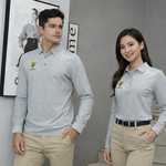 【FALALI】Long Short-sleeved cooling polo shirt - Men's (gray) , , large